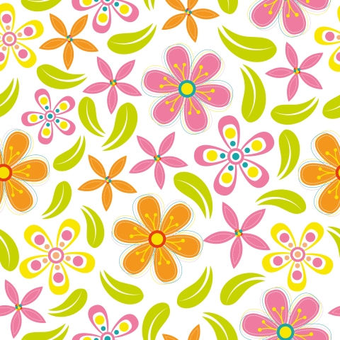 Küchenrückwand Retro Boho Blumen