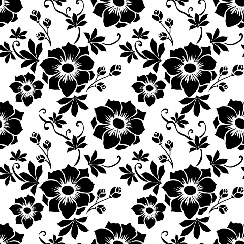 Küchenrückwand Schwarze Blumen