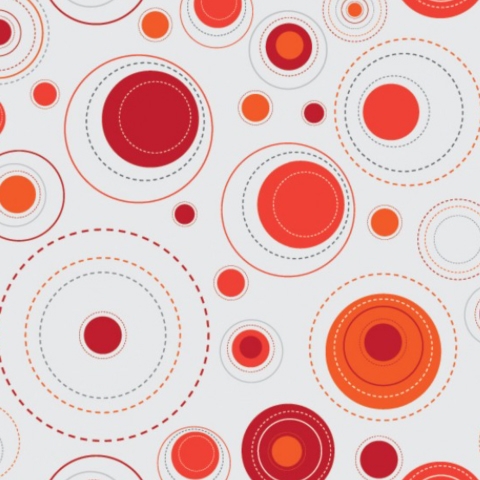 Küchenrückwand Illusion Rote Kreise