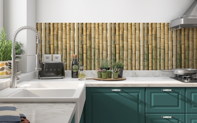 Küchenrückwand Alter Bambus