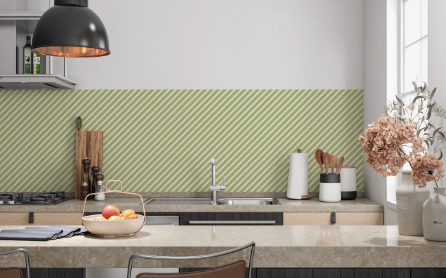 Küchenrückwand Hellgrüne Linien