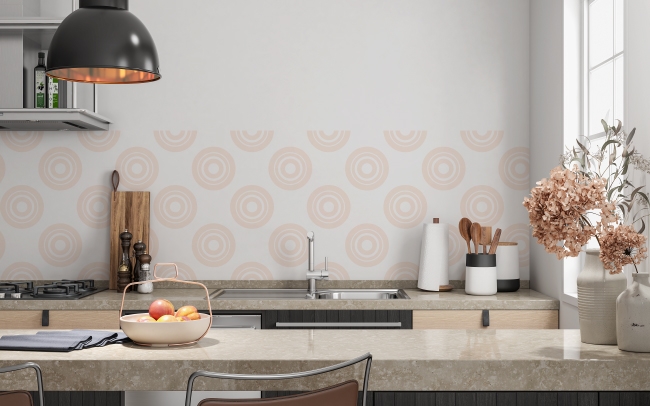 Küchenrückwand Circle Pattern