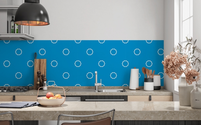 Küchenrückwand Muster Lichtblau