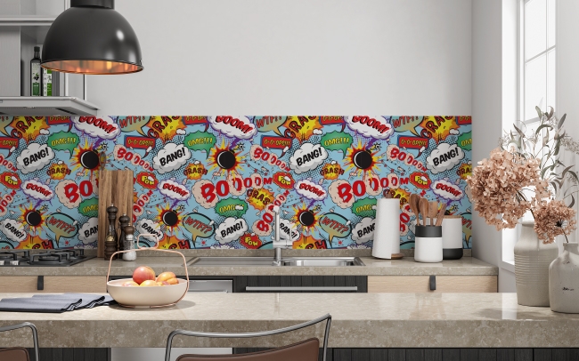 Küchenrückwand Cartoon Boom Design