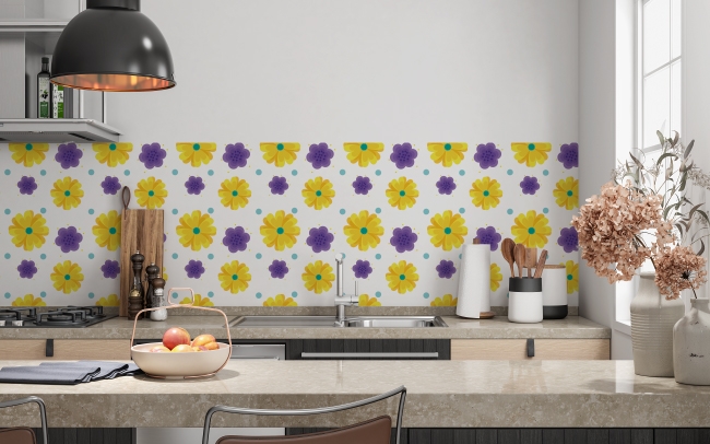 Küchenrückwand Blumenzauber Design