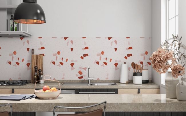 Küchenrückwand Terrazzo Stein Design