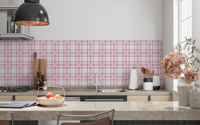 Küchenrückwand Lila Pink Pepita