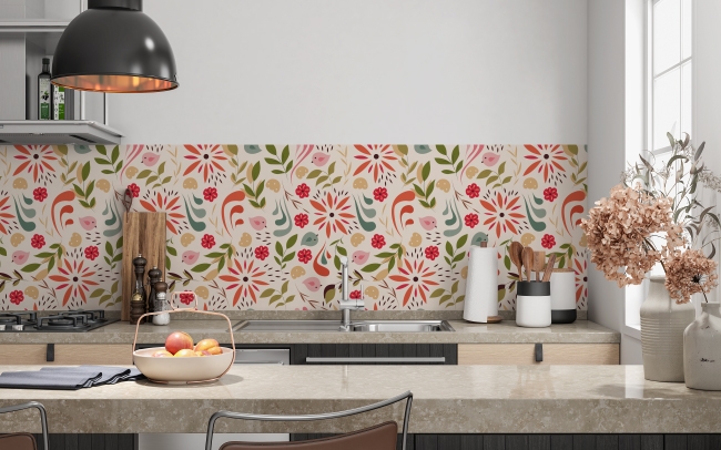 Küchenrückwand Blumen Russischer Stil