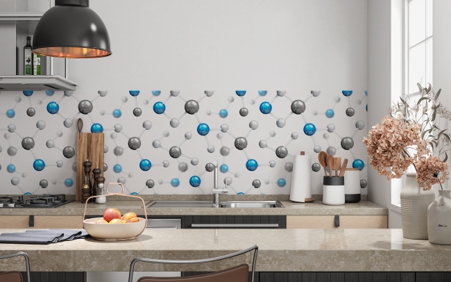 Küchenrückwand Molekül Muster