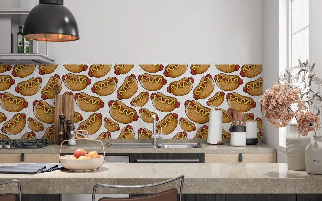 Küchenrückwand Hot Dog