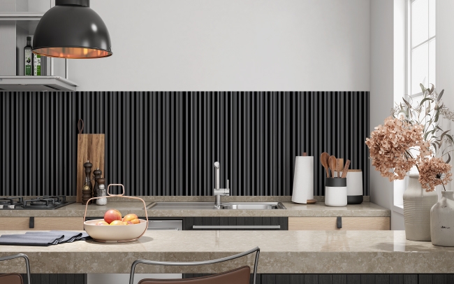 Küchenrückwand Grau Schwarz Streifen