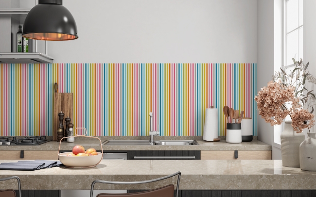 Küchenrückwand Bunte Farb Linien