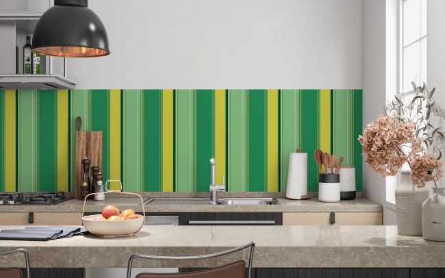 Küchenrückwand Grün Balken