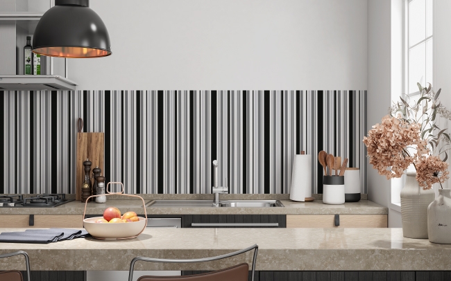 Küchenrückwand Grau Weiß Schwarz