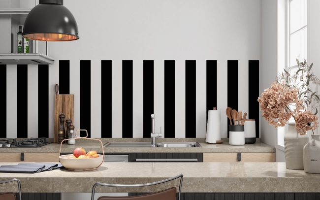 Küchenrückwand Schwarz Weiß