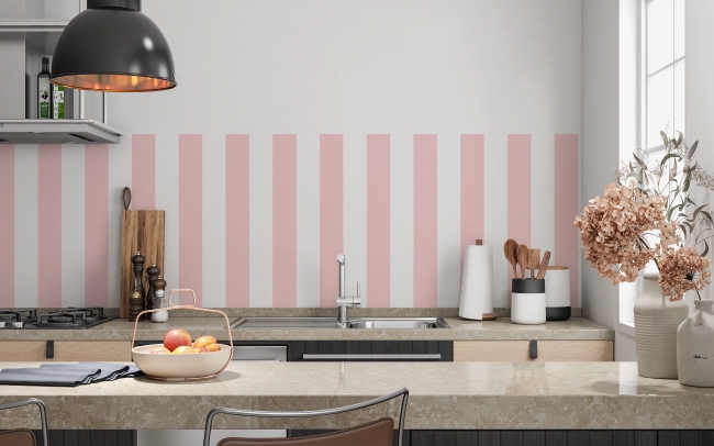Küchenrückwand Pastell Rosa Weiß