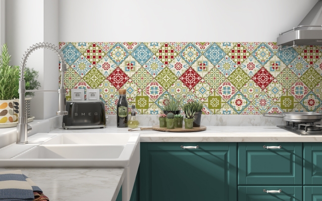 Küchenrückwand Colorful Patchwork