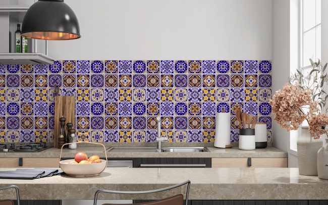 Küchenrückwand Indian Tiles