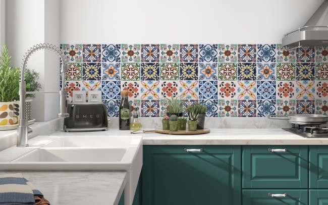 Küchenrückwand Kunstvolle Mosaik Fliesen