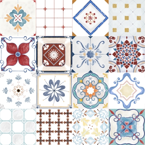 Küchenrückwand Spanische Keramik Muster
