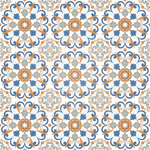 Küchenrückwand Osmanische Mosaikmuster