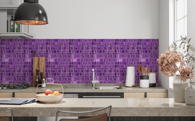 Spritzschutz Küche Lila Modern Mosaik