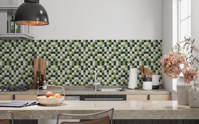 Spritzschutz Küche Grün Mosaikfliese