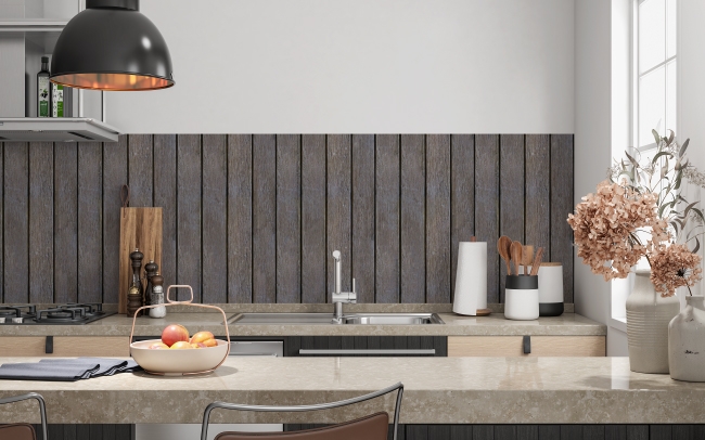 Spritzschutz Küche Rustikale Holzplatten