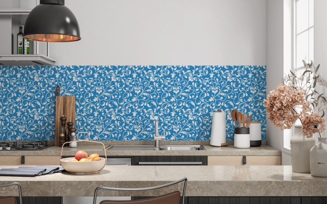 Spritzschutz Küche Blue Art Nouveau