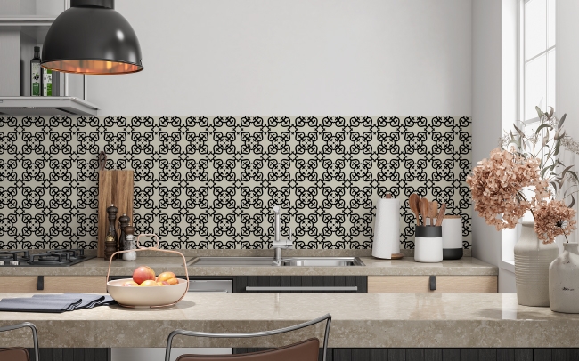 Spritzschutz Küche Moderne Gitter Muster