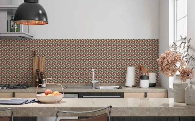 Spritzschutz Küche Retro Illusion Muster