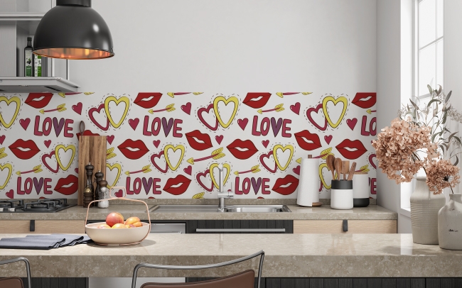Spritzschutz Küche Love and Kiss