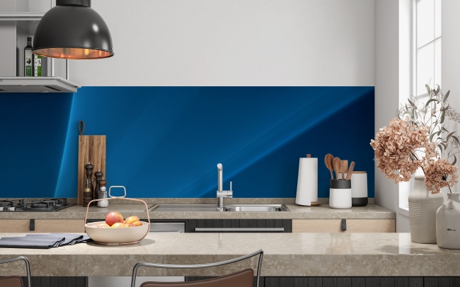 Spritzschutz Küche Blau Design