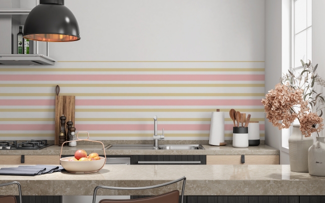 Spritzschutz Küche Pastell Linien