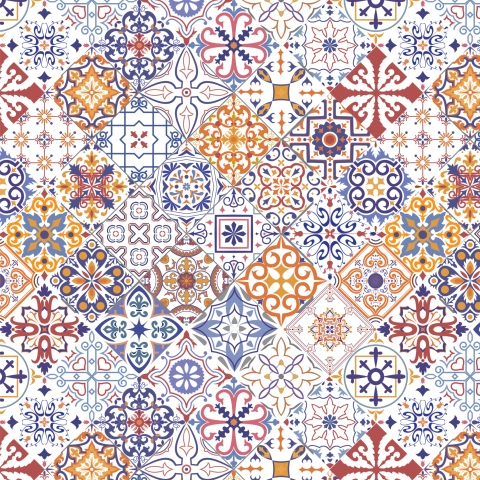 Spritzschutz Portuguese Pattern