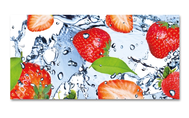 Spritzschutz Küche Erdbeeren Splash
