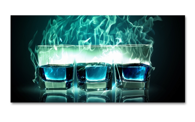 Spritzschutz Küche Blue Cocktail