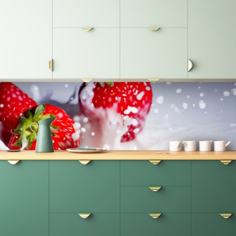 Spritzschutz Küche Erdbeeren