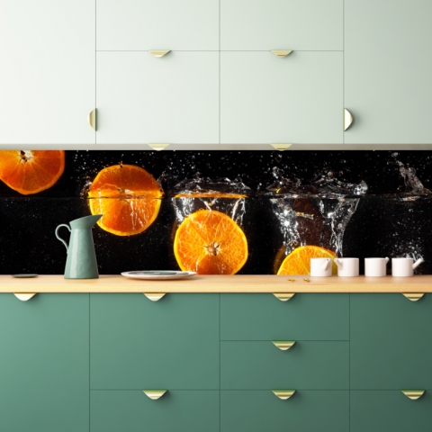 Spritzschutz Küche Frische Orangen