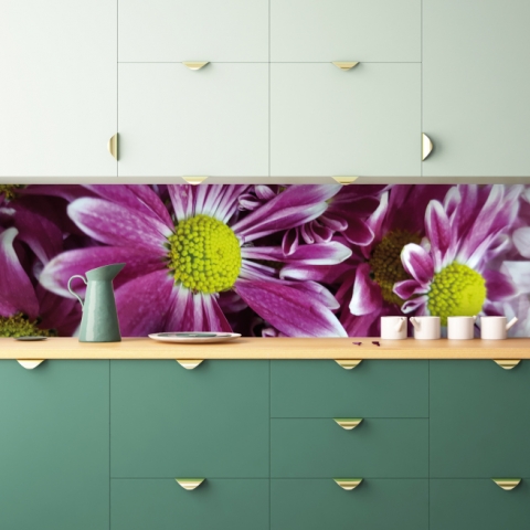 Spritzschutz Küche Lila Blumen