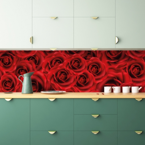 Spritzschutz Küche Rosen Romanze