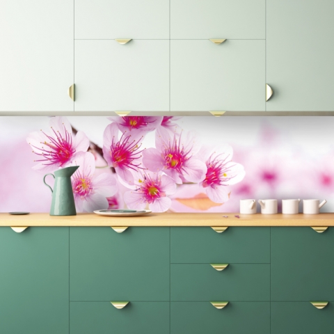 Spritzschutz Küche Blüten Design
