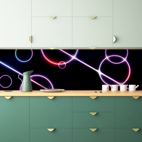 Spritzschutz Küche Leuchtende Kreise