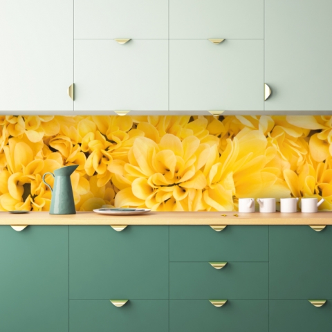 Spritzschutz Küche Gelbe Blumen