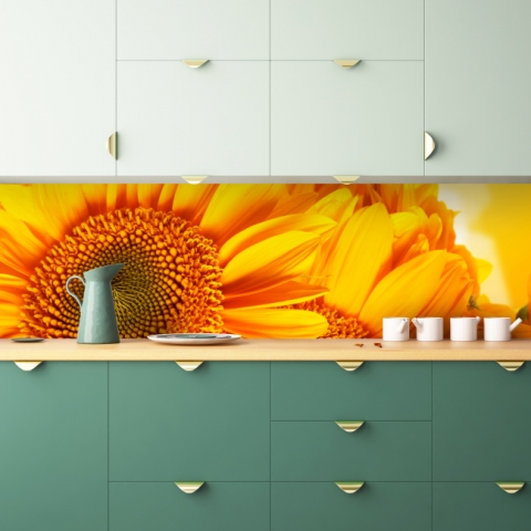 Spritzschutz Küche Sonnenblumen