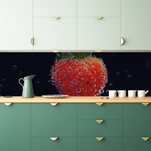 Spritzschutz Küche Erdbeer Sprudel