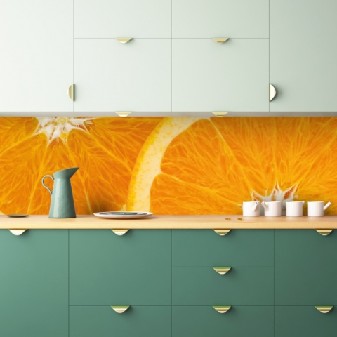 Spritzschutz Küche Fruchtfleisch Orange