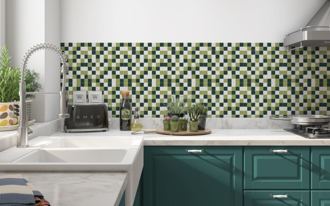 Spritzschutz Küche Grün Mosaikfliese