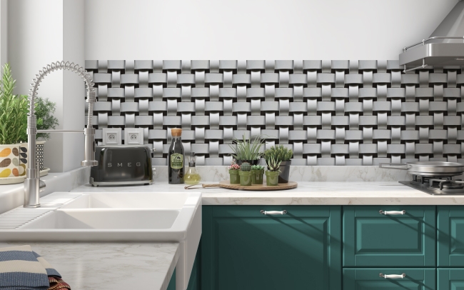 Spritzschutz Küche Beton Mosaik 3D