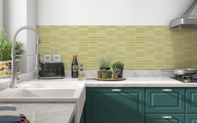 Spritzschutz Küche Hellgrün Mosaik